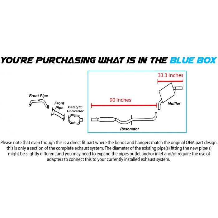 2005 Buick LeSabre 3.8L Exhaust KIT after Catalytic