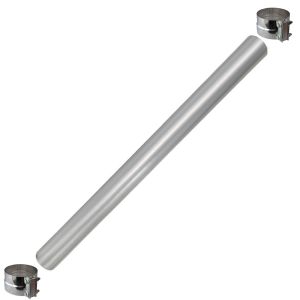 Stainless Steel Exhaust Straight Pipe 60" Long with Two Band Clamps