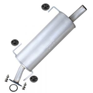 Stainless Steel Exhaust Muffler w/ Hangers + Bolts fit 2007 Nissan Versa S Hatchback 4-Door