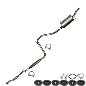 1997 Ford Escort Deportivo Sedan 4-Door 2.0L Stainless Steel Resonator Muffler with Hangers + Bolts