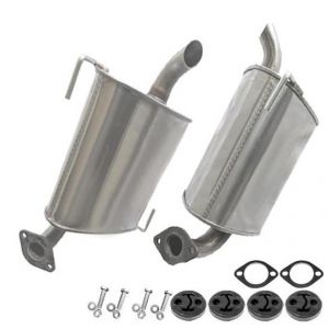 2005 Subaru Outback Limited Wagon 4-Door 2.5L Stainless Steel Pair of Mufflers with Hangers + Bolts