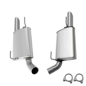 2010 Ford Mustang 4.6L GT Convertible Driver and Passenger side Stainless Steel Exhaust Mufflers