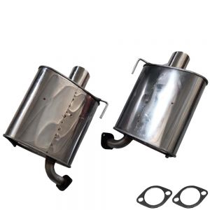 2005 Subaru Legacy Limited Sedan 2.5L Stainless Steel Pair of Exhaust Mufflers